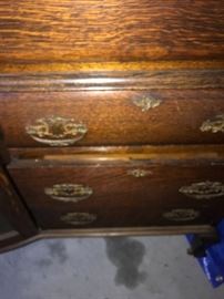 drawers of china cabinet