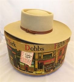 1930s Dobbs cowgirl hat with box, gaucho style