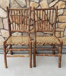 OLD HICKORY chairs from the historic Leeks Lodge, Jackson, Wyoming.