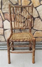 OLD HICKORY chair from the historic Leeks Lodge, Jackson, Wyoming.