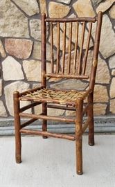 OLD HICKORY chair from the historic Leeks Lodge, Jackson, Wyoming.