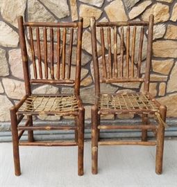 OLD HICKORY chairs from the historic Leeks Lodge, Jackson, Wyoming.