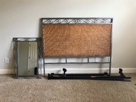 wicker headboard queen