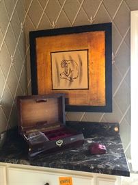 Another nude! And an old wooden box! 