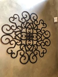 Metal swirly filial for the wall