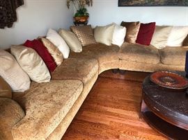 gigantic boomerang sectional comfy couch. You can fit the whole family on this