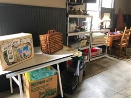 Drafting table. Picnic baskets