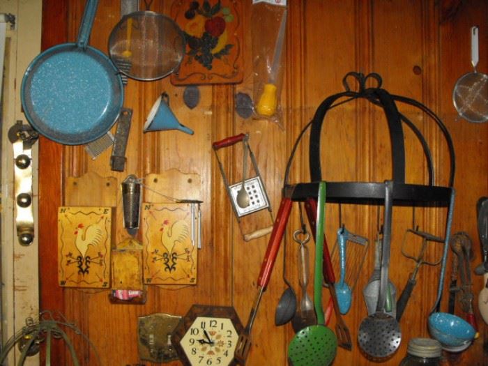 GREAT old kitchen items, couldn't clean them all but priced to sell