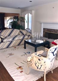 Vintage furniture, rug & coffee table