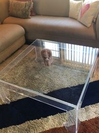 Lucite coffee table