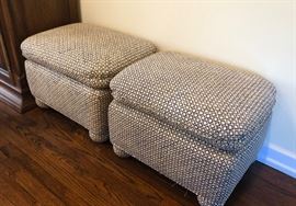 Pair vintage benches