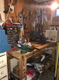 Small workshop with a smattering of tools