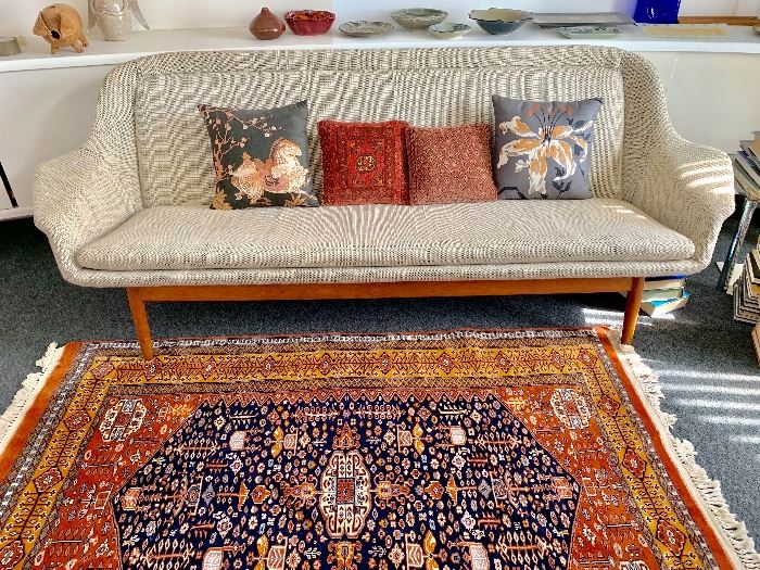 George Tanier MCM sofa; rug not for sale