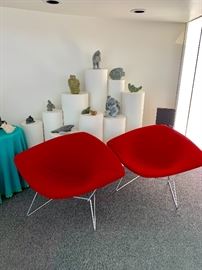 Pair Knoll Harry Bertoia Diamond Chairs (2 available)
