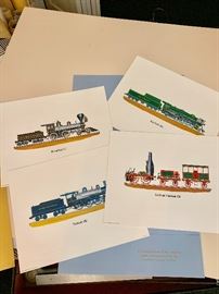 Vintage Railroad lithographs