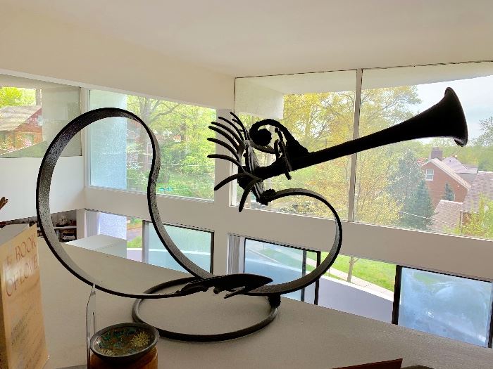 Hand made metal bird