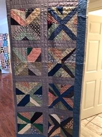 Beautiful hand pieced hand sewn vintage quilt