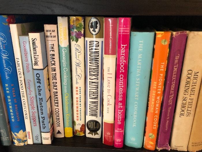 Vintage to current and lots of very different books for cooking and baking