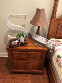 Side chest or night stand in the master bedroom. One of several matching pieces