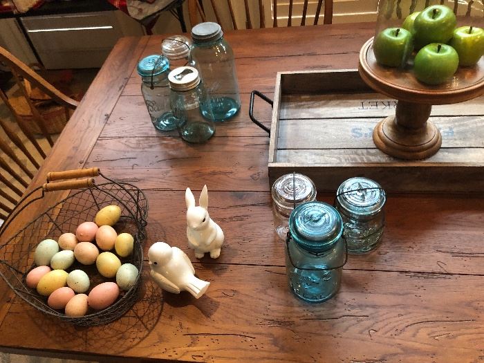 Beautiful antique/vintage Mason jars would be a great addition to any home.