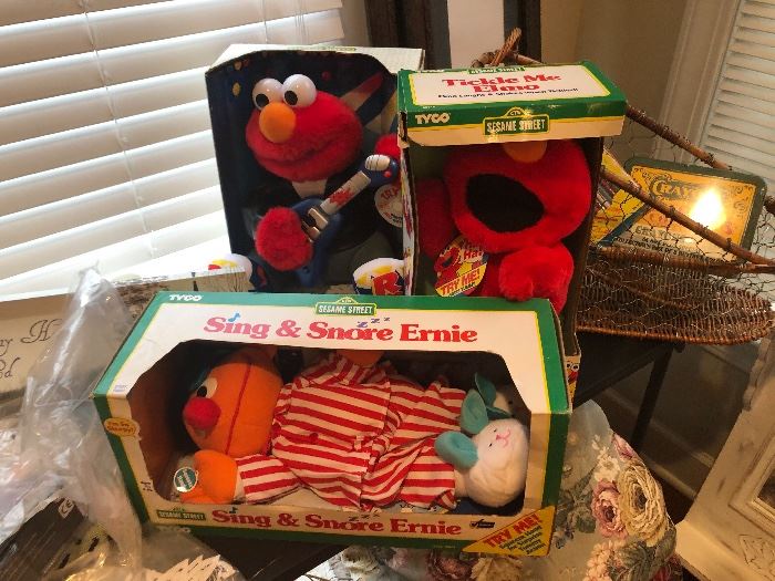 Sesame Street collectibles in original boxes. Never removed