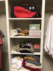 The master closet has lots of nice items