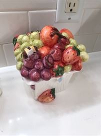One of several bright and cheerful ceramics in the kitchen