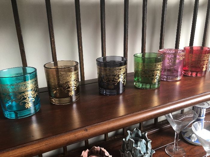 colorful and decorative bar ware