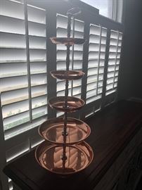 Copper five tier server.