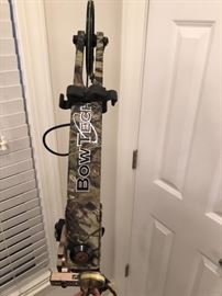 Bow tech with case and arrows