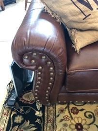 A view of the love seats arm