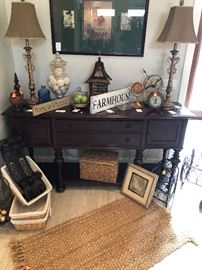 Great looking buffet used as an accent piece in the family room
