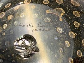 Archimede  Seguso Purple Gold Fleck Murano Glass Vase  SMALL	5in