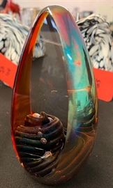 Brian Maytum Iridescent Paperweight	5.5in