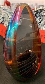 Brian Maytum Iridescent Paperweight	5.5in