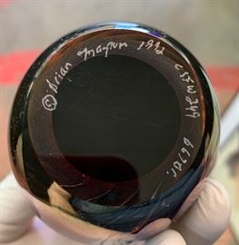 Brian Maytum Iridescent Paperweight	5.5in