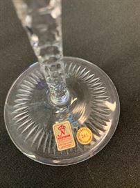 Nachtmann Cut to Clear Hock Wine Traube Glass Aqua #1	8.25in                                                                                Nachtmann Cut to Clear Hock Wine Traube Glass Aqua #2	8.25in