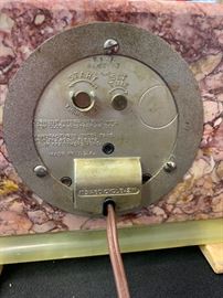Whitehall Hammond Art Deco Onyx Stone Clock Vintage	