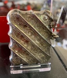 1895 Victorian Birmingham Silver Match Safe/Vesta