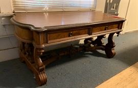 Antique Carved Wood Coffee Table
