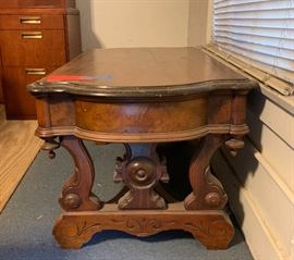 Antique Carved Wood Coffee Table