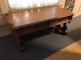 Antique Carved Wood Coffee/Console Table	48x24x21	HxWxD
