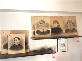Antique Charcoal Portraits