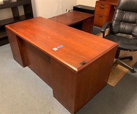 Kimball L Shaped Office Desk 6 Drawer	65x29x29 / 71x24x26	HxWxD