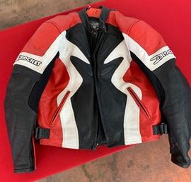 Joe Rocket Leather Motorcycle Jacket Leather Red