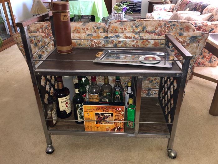 Mid-century modern bar cart