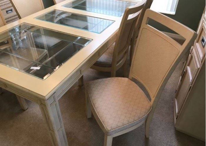 JUST REDUCED TO $100.  Long dining room table and chairs (6).  Price will not drop any lower.                                                                                                                                      
                                                                                                                   All items MUST be picked up on March 21st or 22nd only.  If you are unable to do this please email rcullen@virtualparalegalny.com PRIOR to purchasing.
Sale has a house full of items available for sale, you are welcome to shop when you pick up your purchased items.  Lots of home decor, 2 closets FULL of ladies clothes and shoes, all like new and name brand, garage stuff, kitchen stuff etc.
                                                                                                         GREAT PRICES!