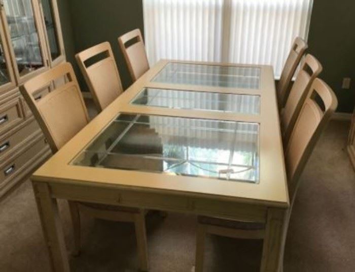 JUST REDUCED TO $100.  Long dining room table (add'l photo).  Price will not drop any lower.                                                                                                                                    
                                                                                                                   All items MUST be picked up on March 21st or 22nd only.  If you are unable to do this please email rcullen@virtualparalegalny.com PRIOR to purchasing.
Sale has a house full of items available for sale, you are welcome to shop when you pick up your purchased items.  Lots of home decor, 2 closets FULL of ladies clothes and shoes, all like new and name brand, garage stuff, kitchen stuff etc.
                                                                                                         GREAT PRICES!