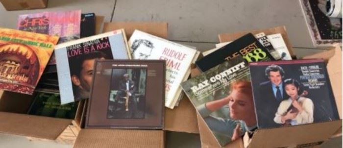 $50 for the lot.  Vinyl records.  
All items MUST be picked up on March 21st or 22nd only.  If you are unable to do this please email rcullen@virtualparalegalny.com PRIOR to purchasing.
Sale has a house full of items available for sale, you are welcome to shop when you pick up your purchased items.  Lots of home decor, 2 closets FULL of ladies clothes and shoes, all like new and name brand, garage stuff, kitchen stuff etc.
GREAT PRICES!