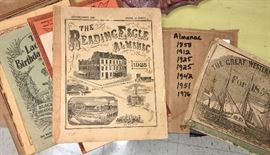 Collection of antique almanacs 